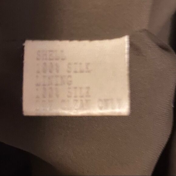 Carolina Herrera Brown Bell Sleeve Silk Scoop Neck Blouse - Picture 6 of 7